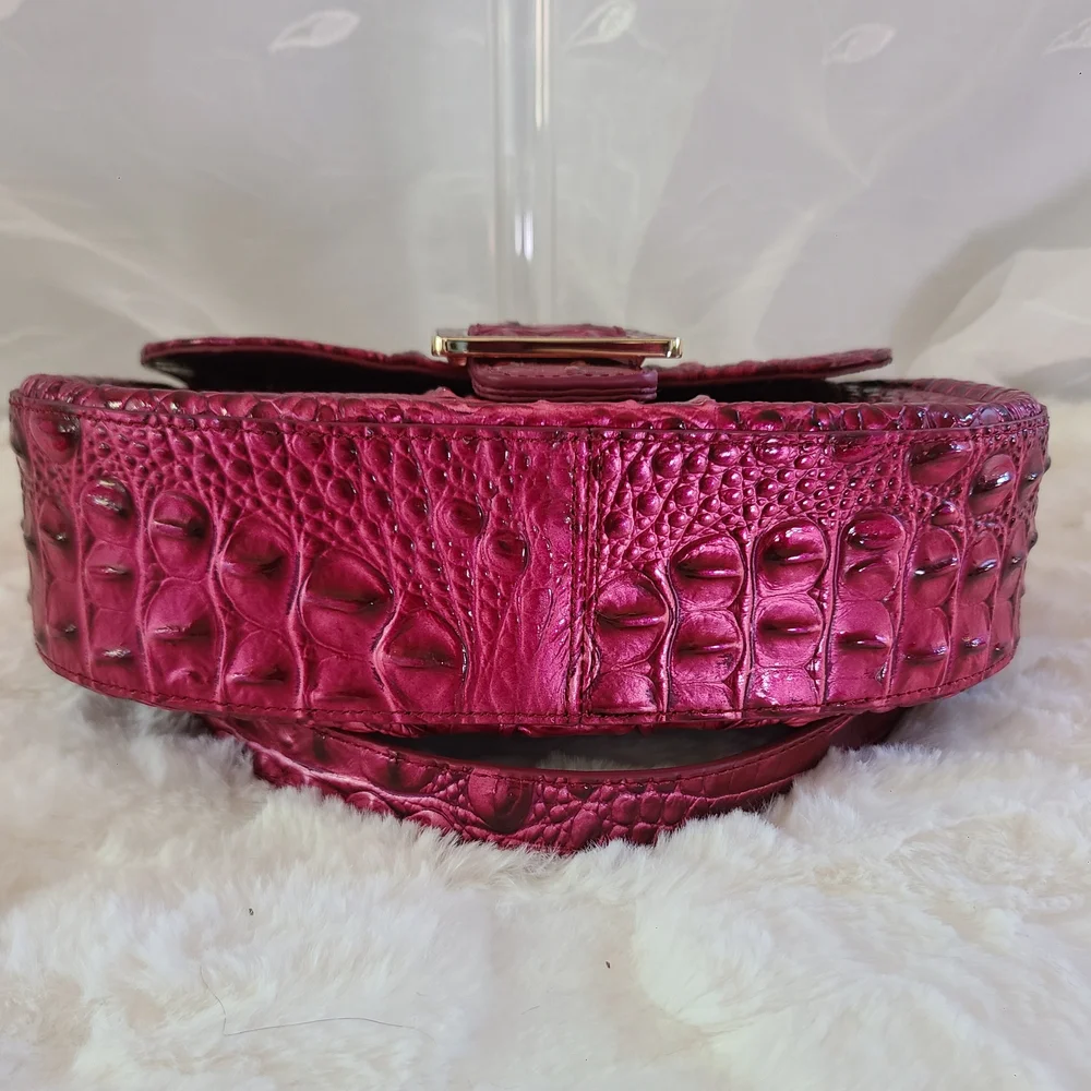 Brahmin Cynthia Shoulder Bag – Melbourne Croc Embossed Leather NWOT - Picture 7 of 9